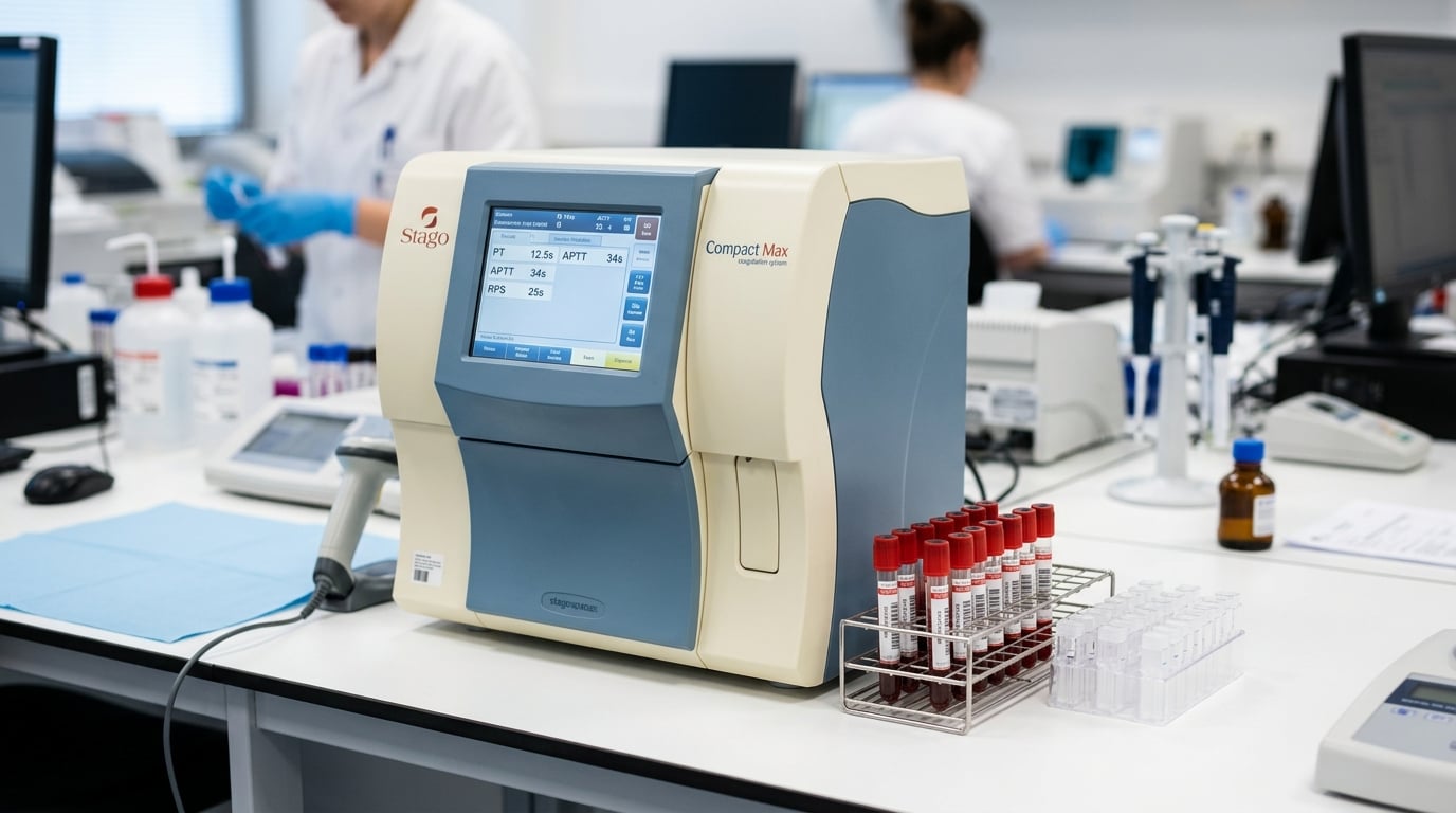 Automated coagulation analyzer for hemostasis testing