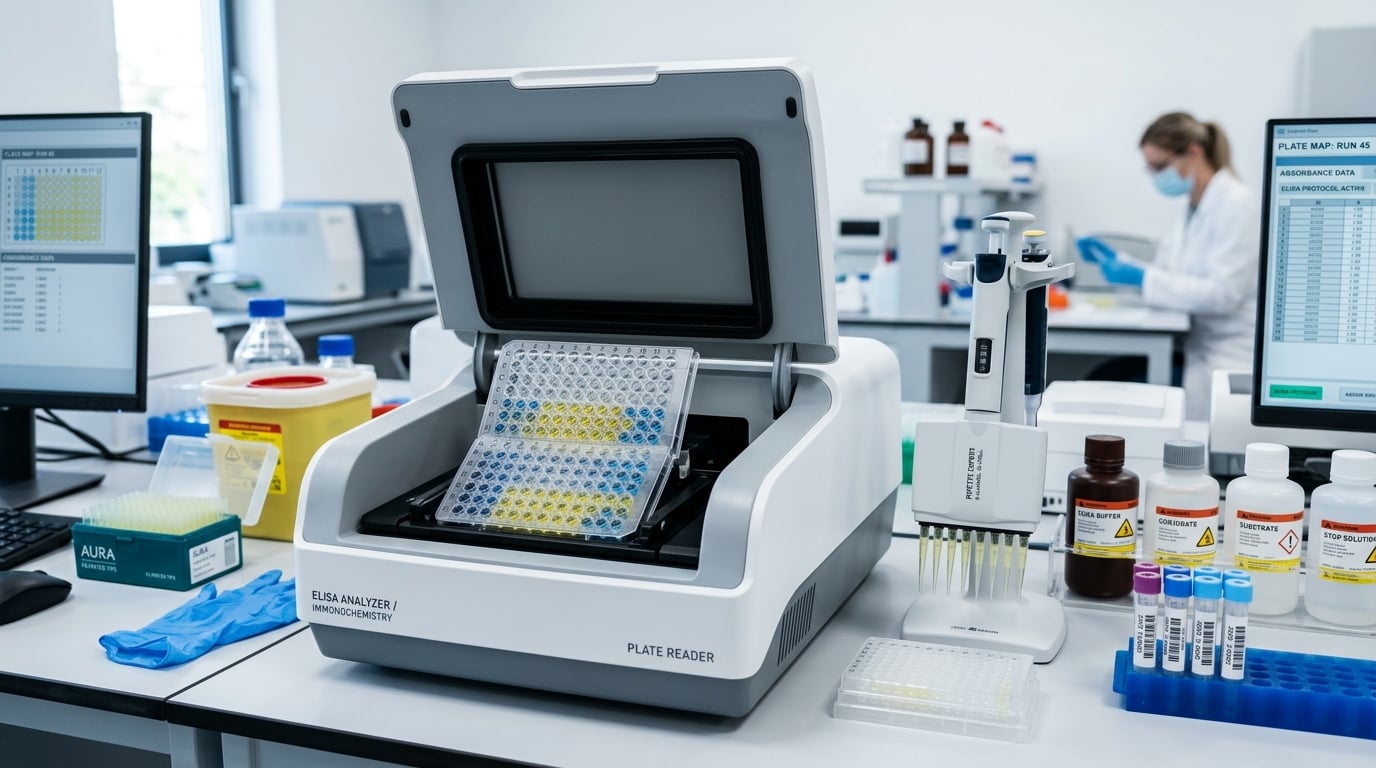 ELISA and CLIA immunoassay analyzer in the laboratory